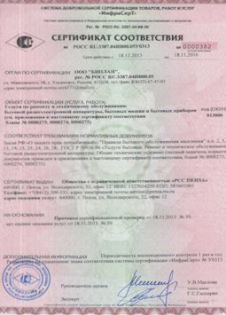 2015.06.25 Прохладный - Услуги по ремонту и техническому обслуживанию приборов радиоэл. аппаратуры